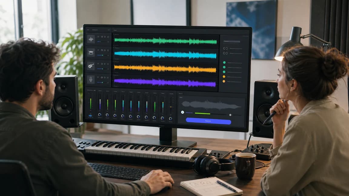 Persona che prova gratuitamente la generazione di canzoni con l'AI in Sunoi
